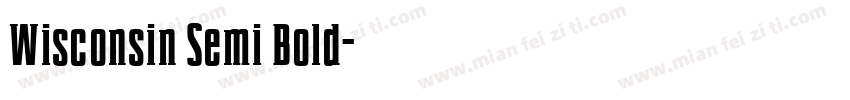 Wisconsin Semi Bold字体转换